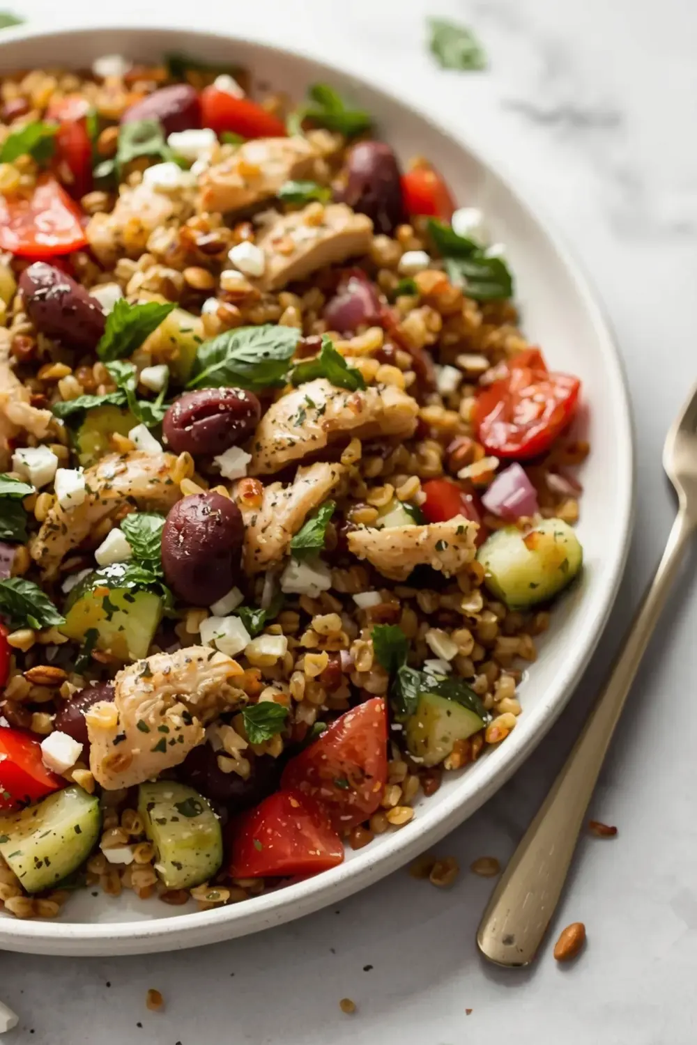 beautiful summer farro salad