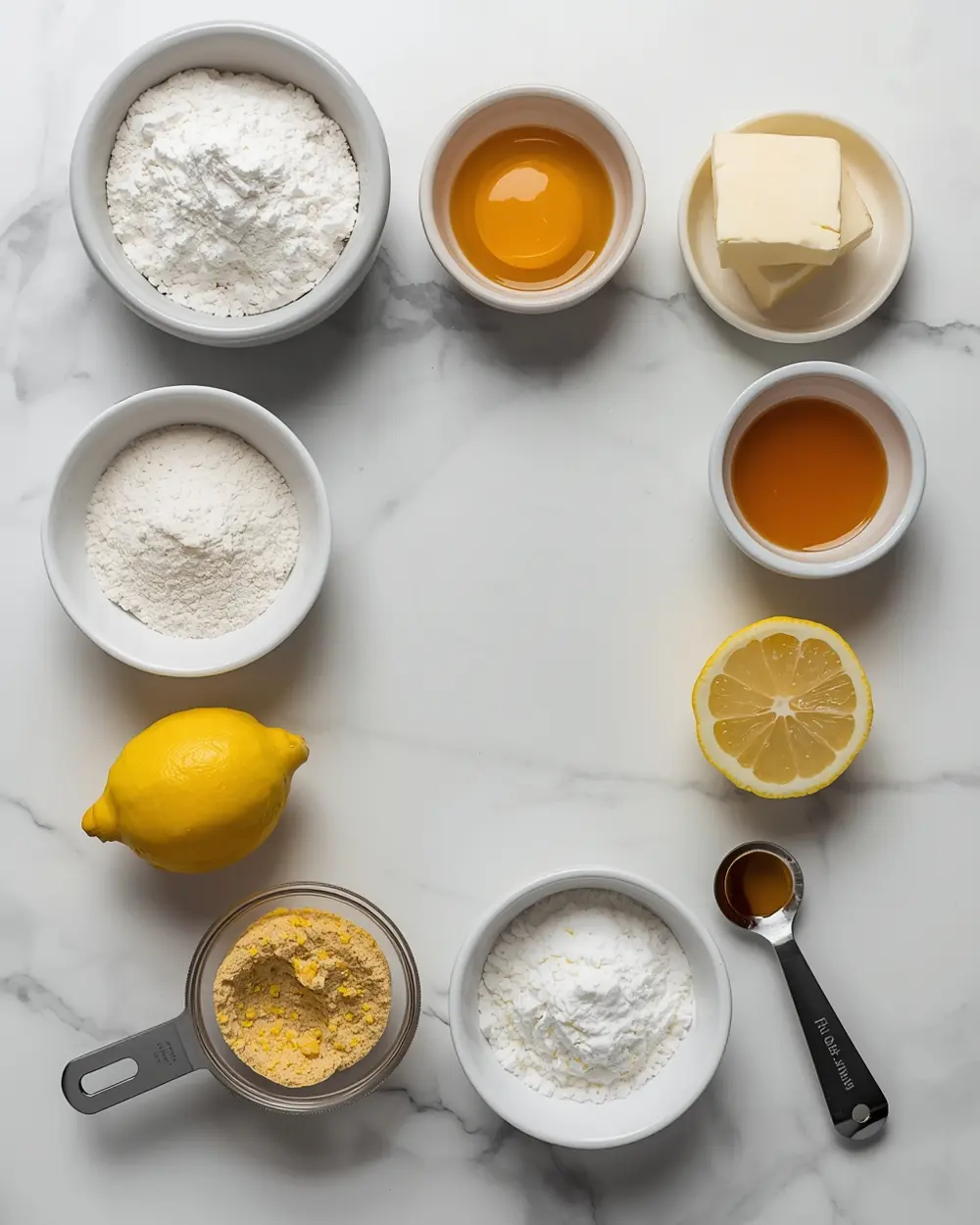 Ingredients for beautiful summer lemon sugar cookies