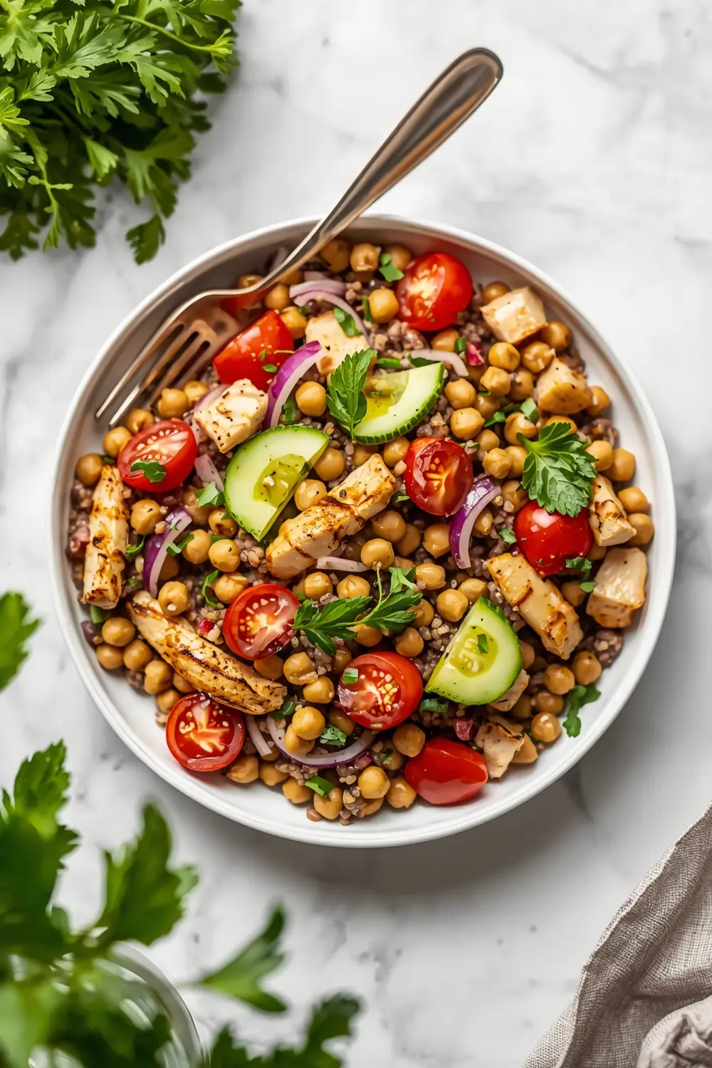 beautiful summer lentil salad