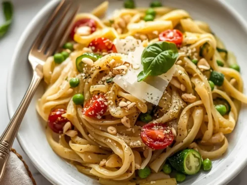beautiful summer orzo primavera