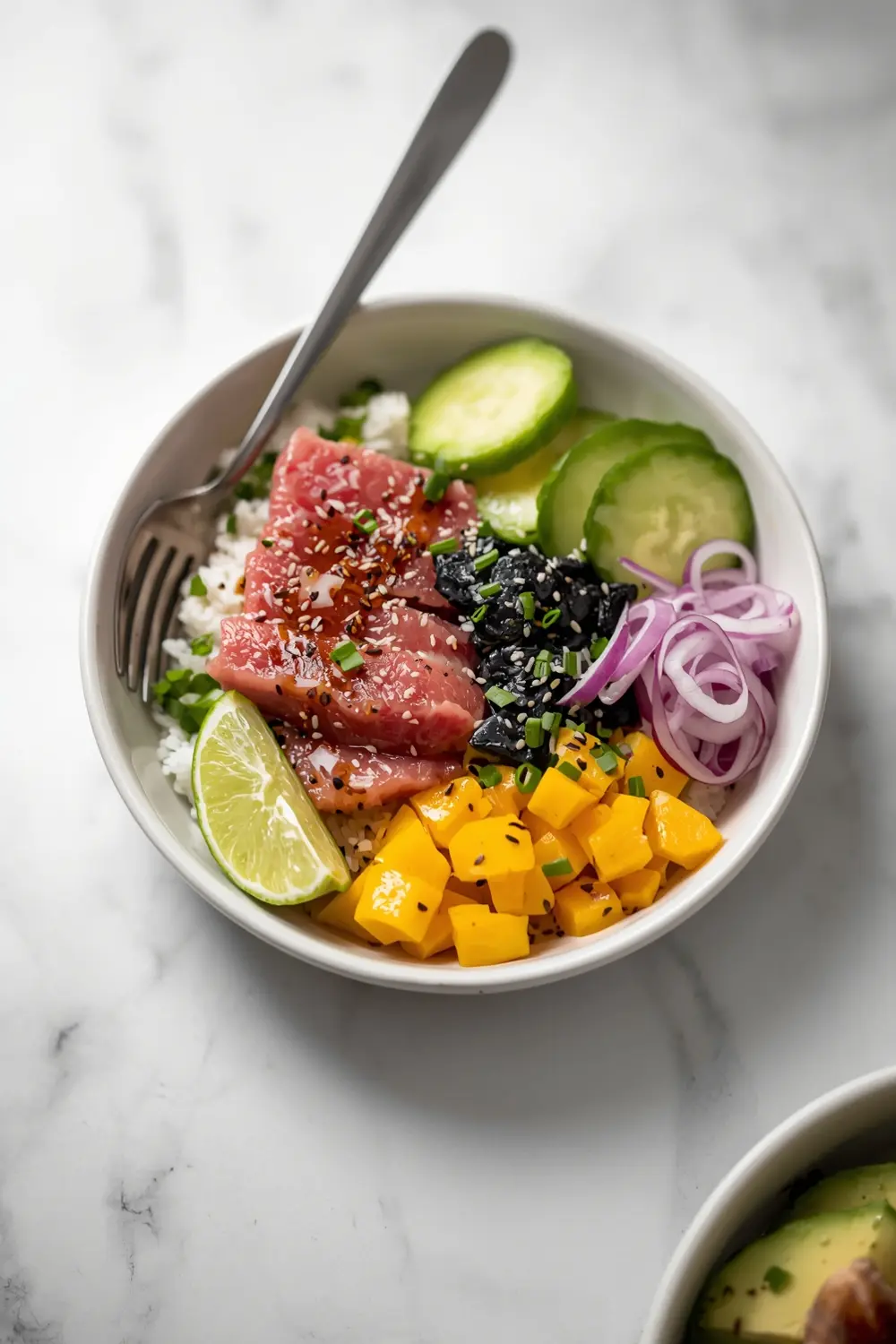beautiful summer poke bowl elegant