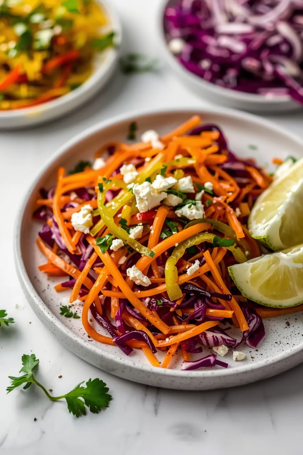 beautiful summer rainbow slaw