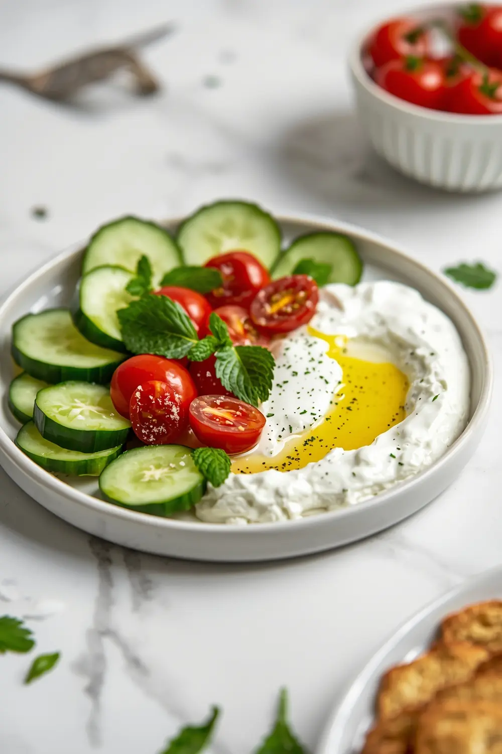 beautiful summer tzatziki dip
