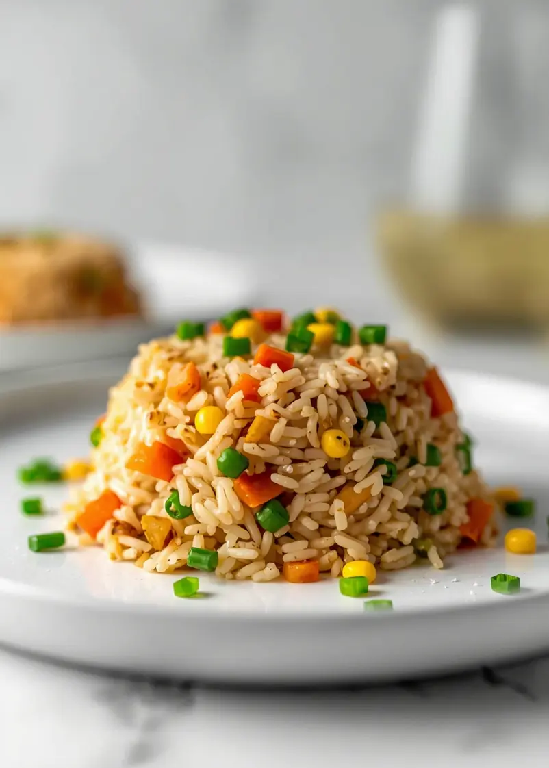 elegant 30 minute veggie fried rice ready to serve
