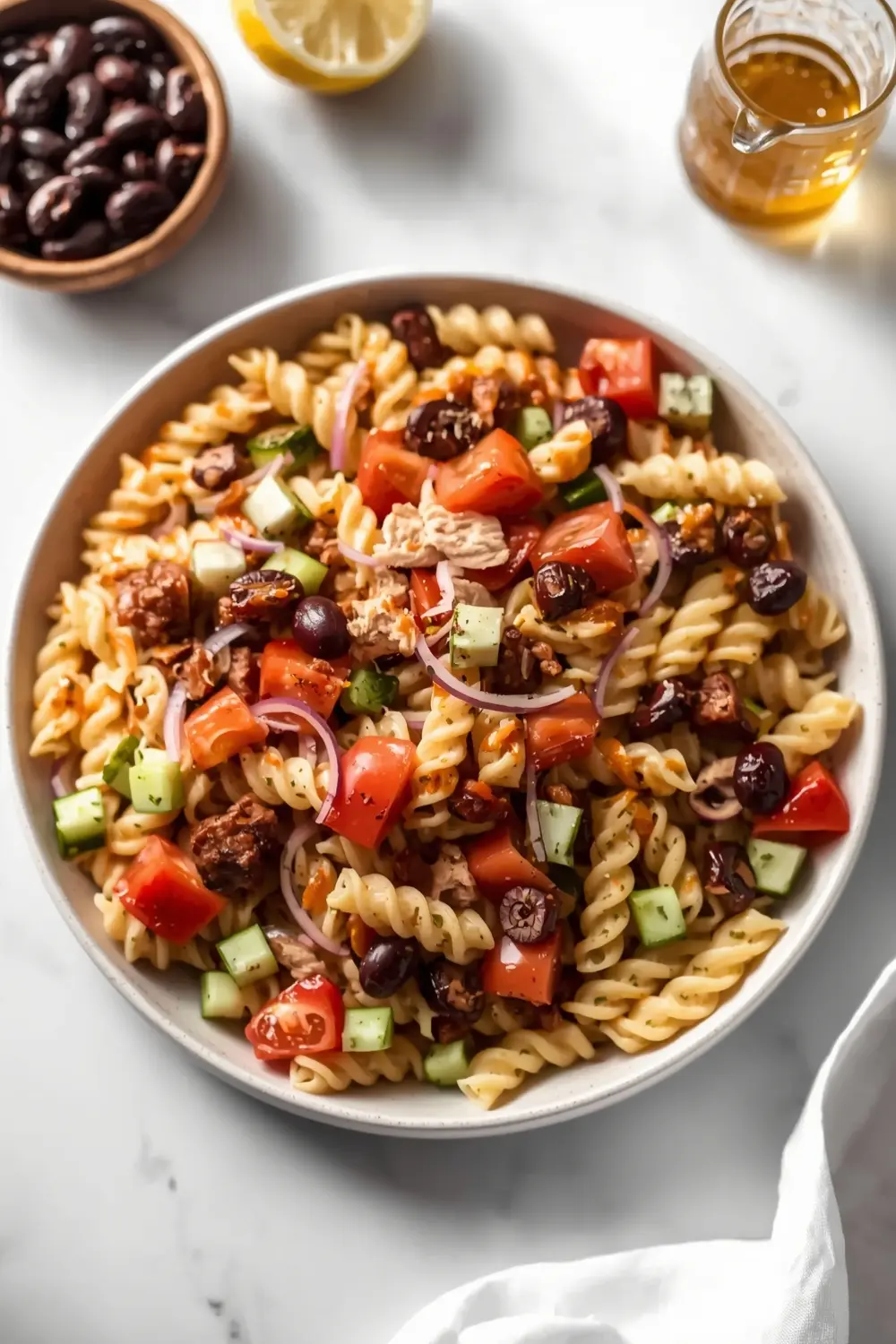 elegant BBQ pasta salad summer