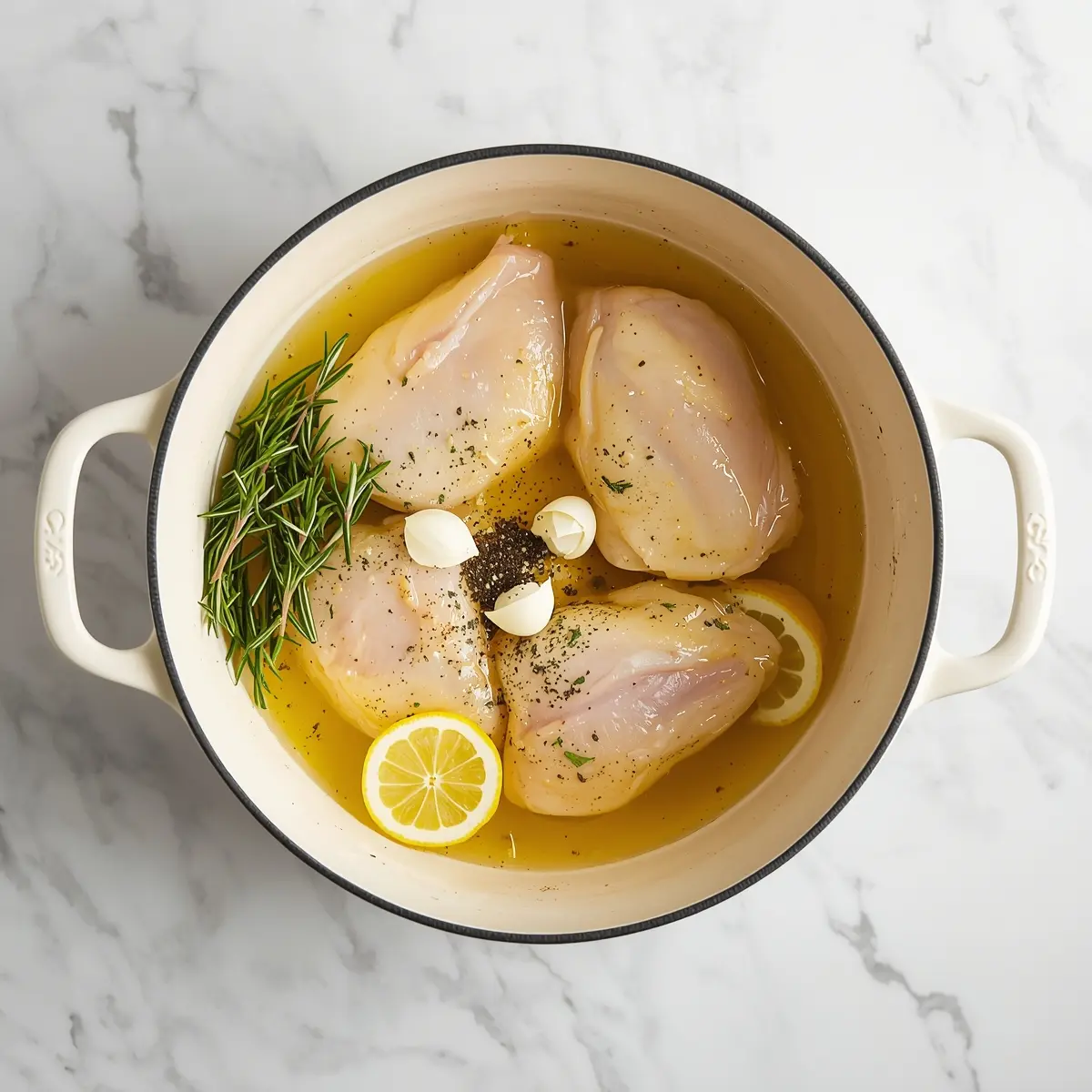 Cooking instructions for elegant baked lemon herb chicken