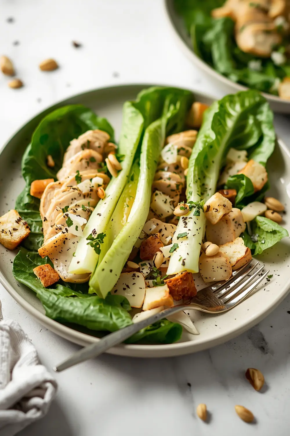 elegant chicken Caesar salad summer