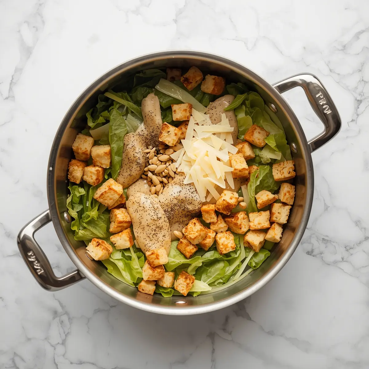 Cooking instructions for elegant chicken Caesar salad summer