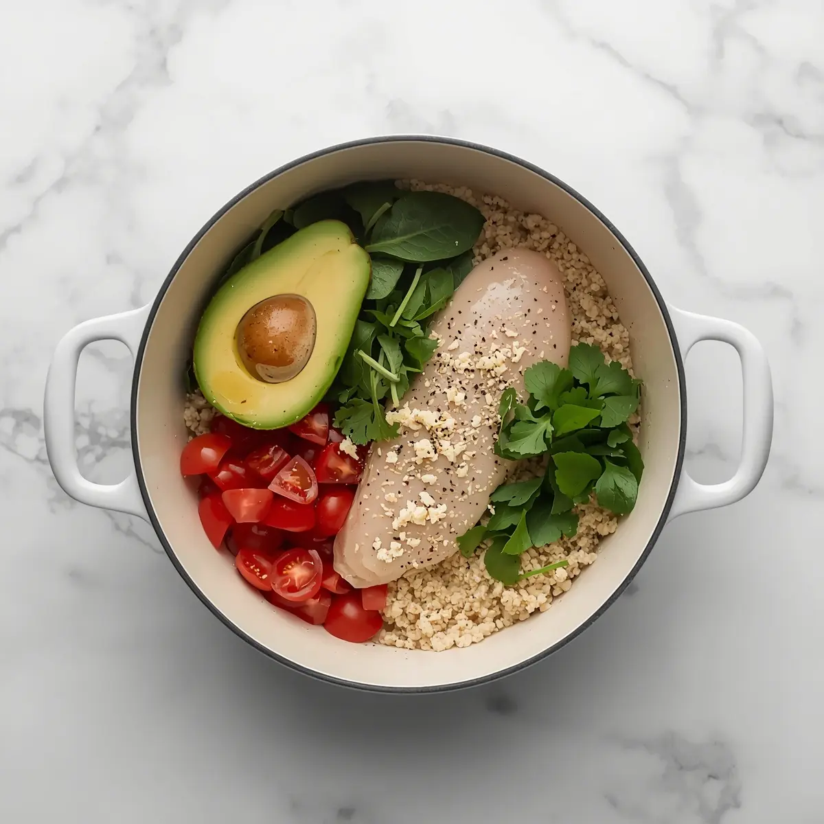 Cooking instructions for elegant chicken avocado bowl summer