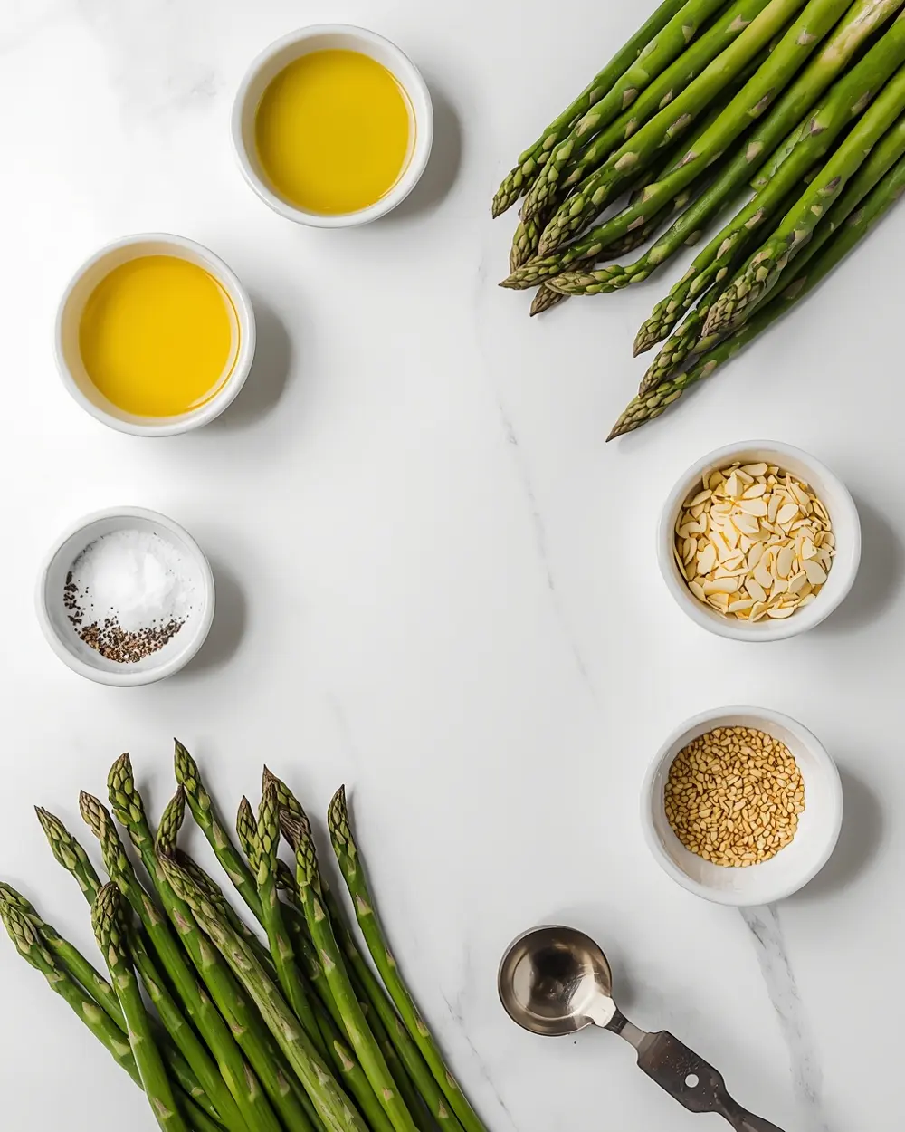 Ingredients for elegant grilled asparagus summer