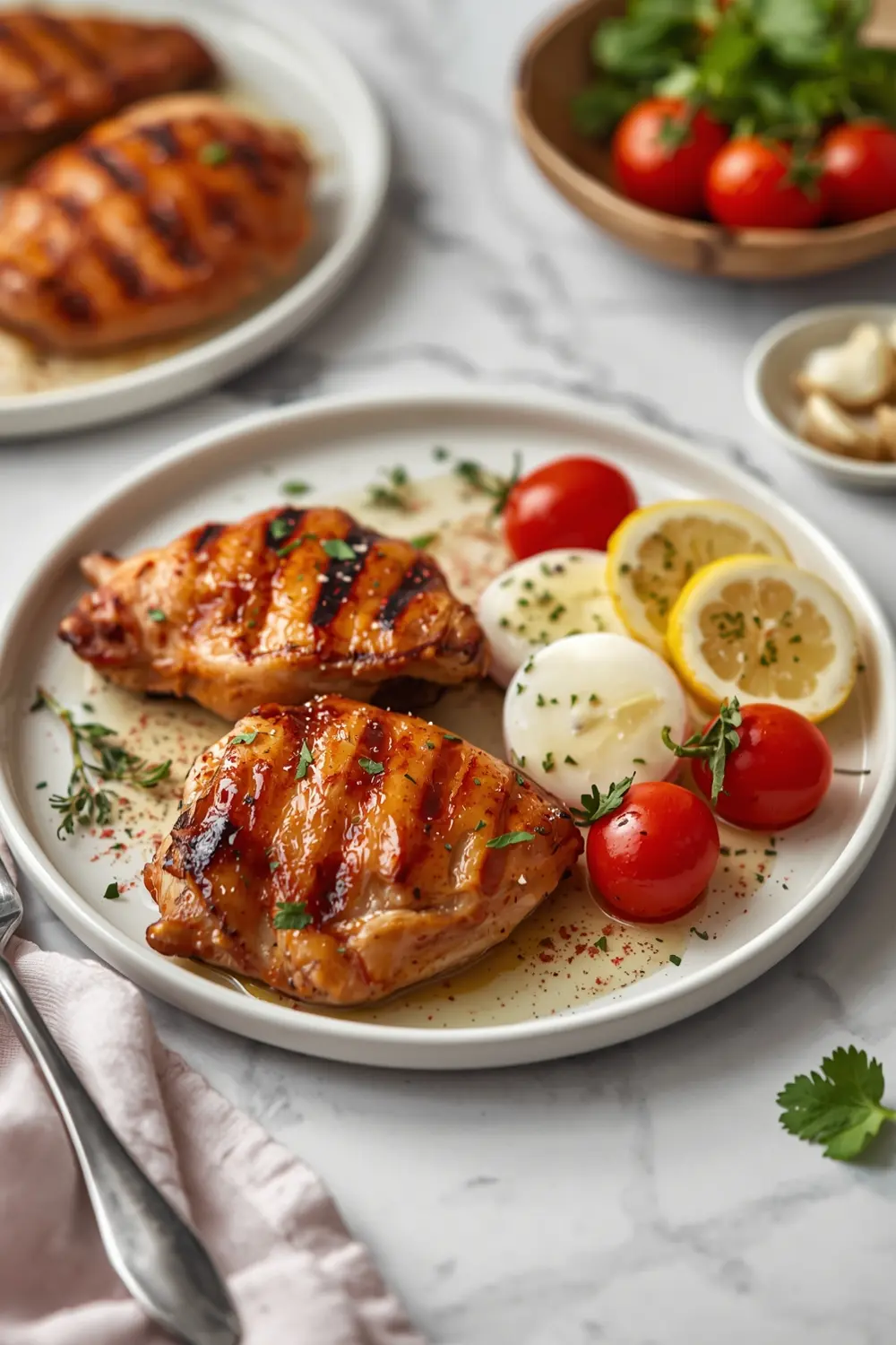 elegant grilled chicken thighs summer