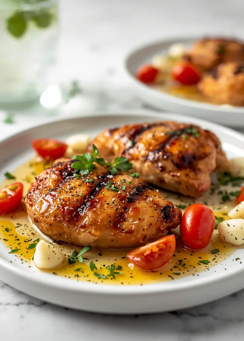 elegant grilled chicken thighs summer ready to serve