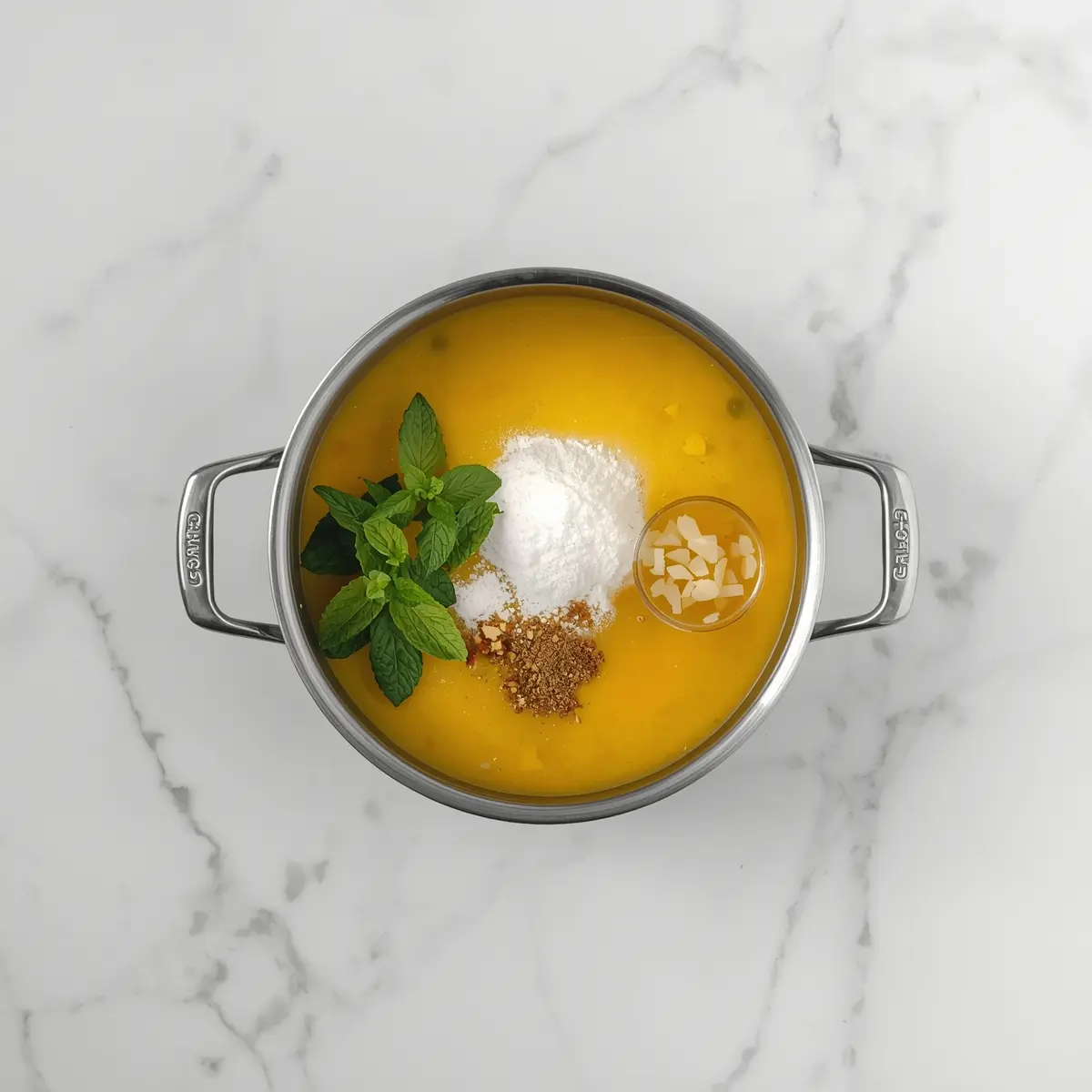 Cooking instructions for elegant homemade mango sorbet