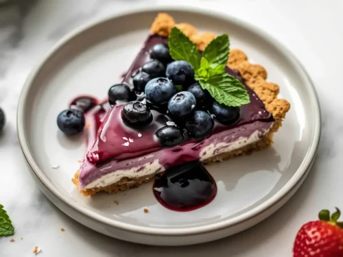 elegant no bake blueberry cream pie