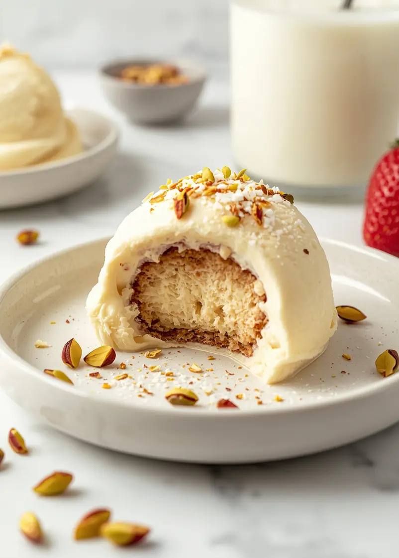 elegant no churn vanilla ice cream ready to serve