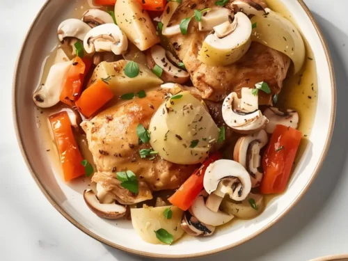 elegant one pan chicken mushroom