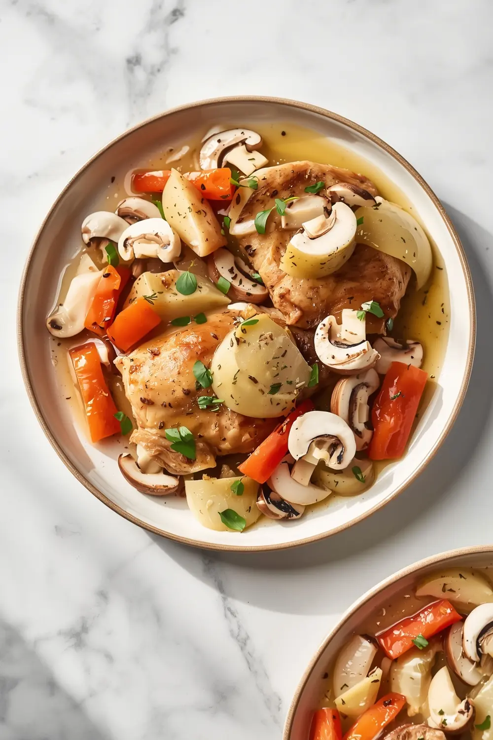 elegant one pan chicken mushroom