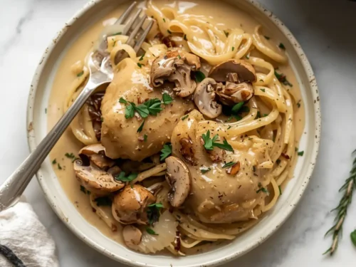 elegant one pan chicken mushroom