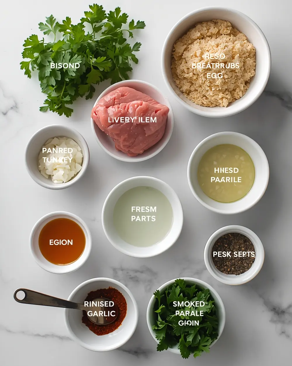 Ingredients for elegant sheet pan turkey meatballs weeknight