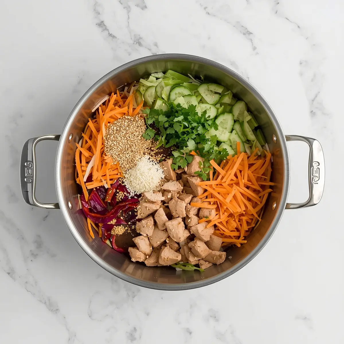 Cooking instructions for elegant summer Asian slaw