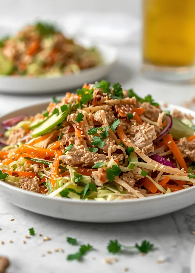 elegant summer Asian slaw ready to serve