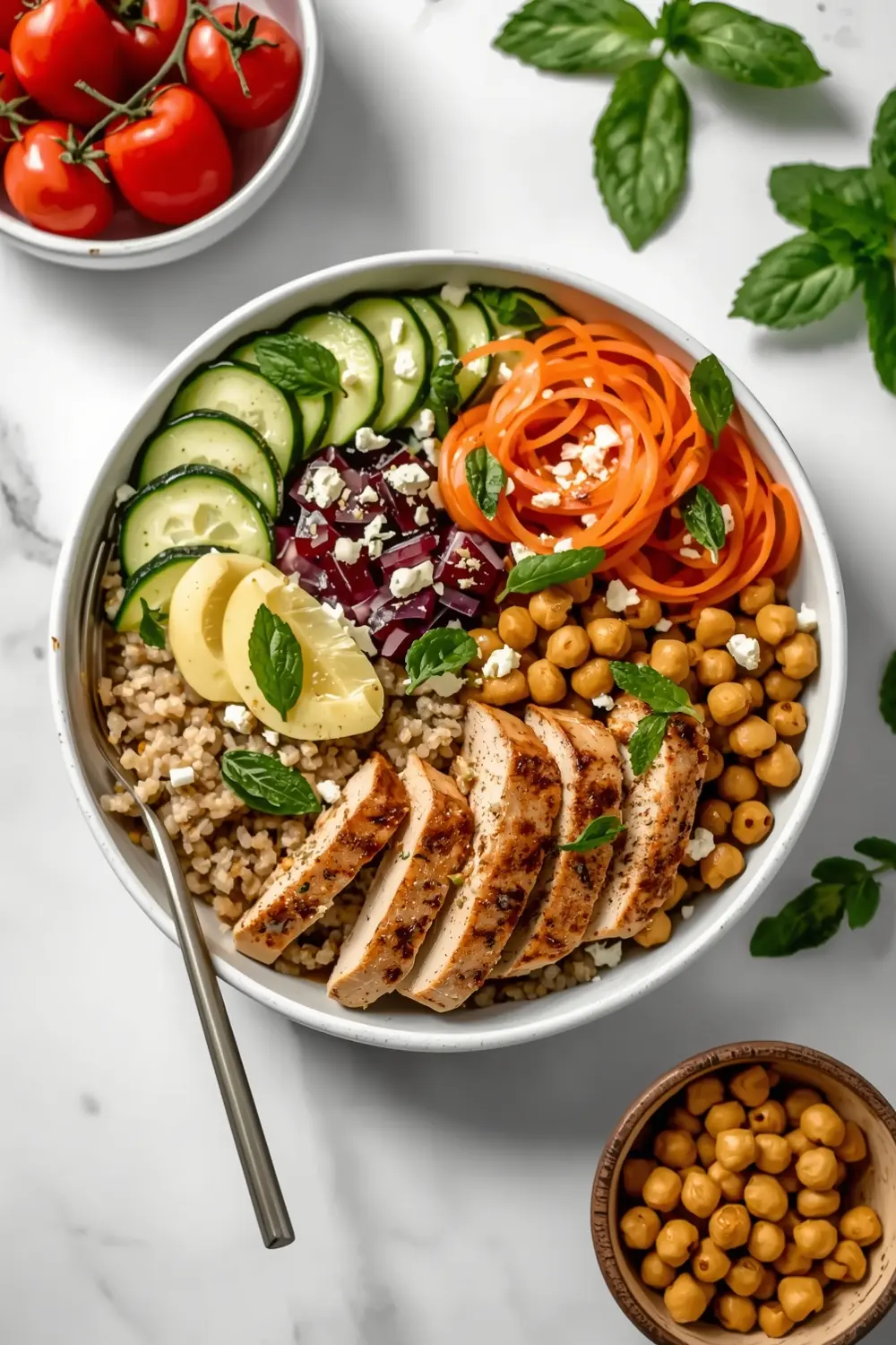 elegant summer Buddha bowl