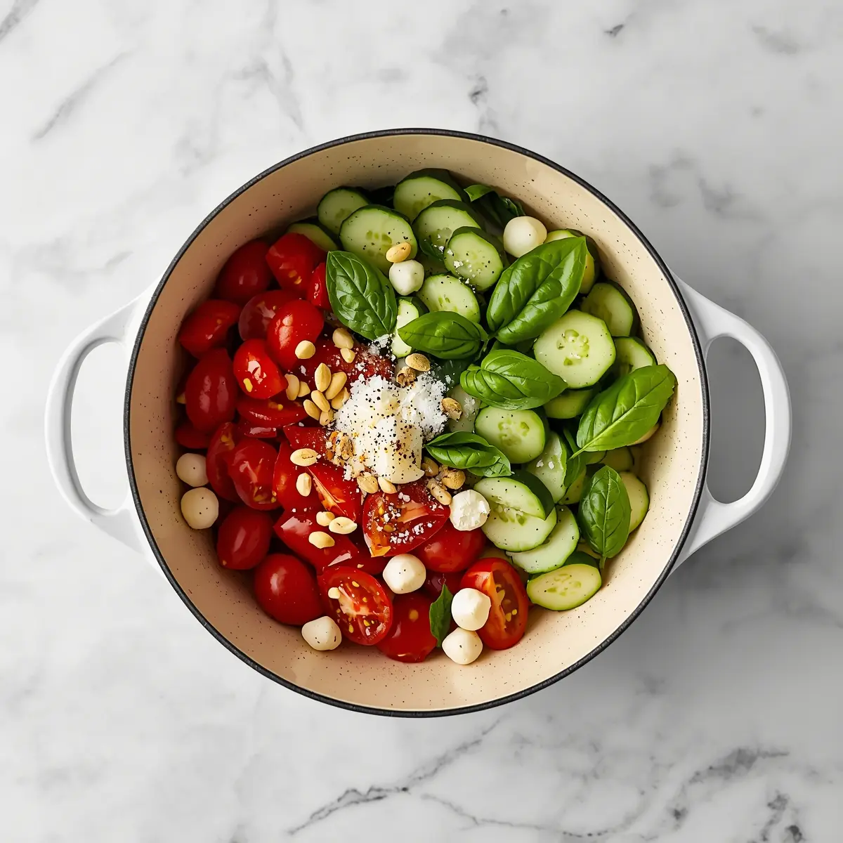 Cooking instructions for elegant summer caprese salad