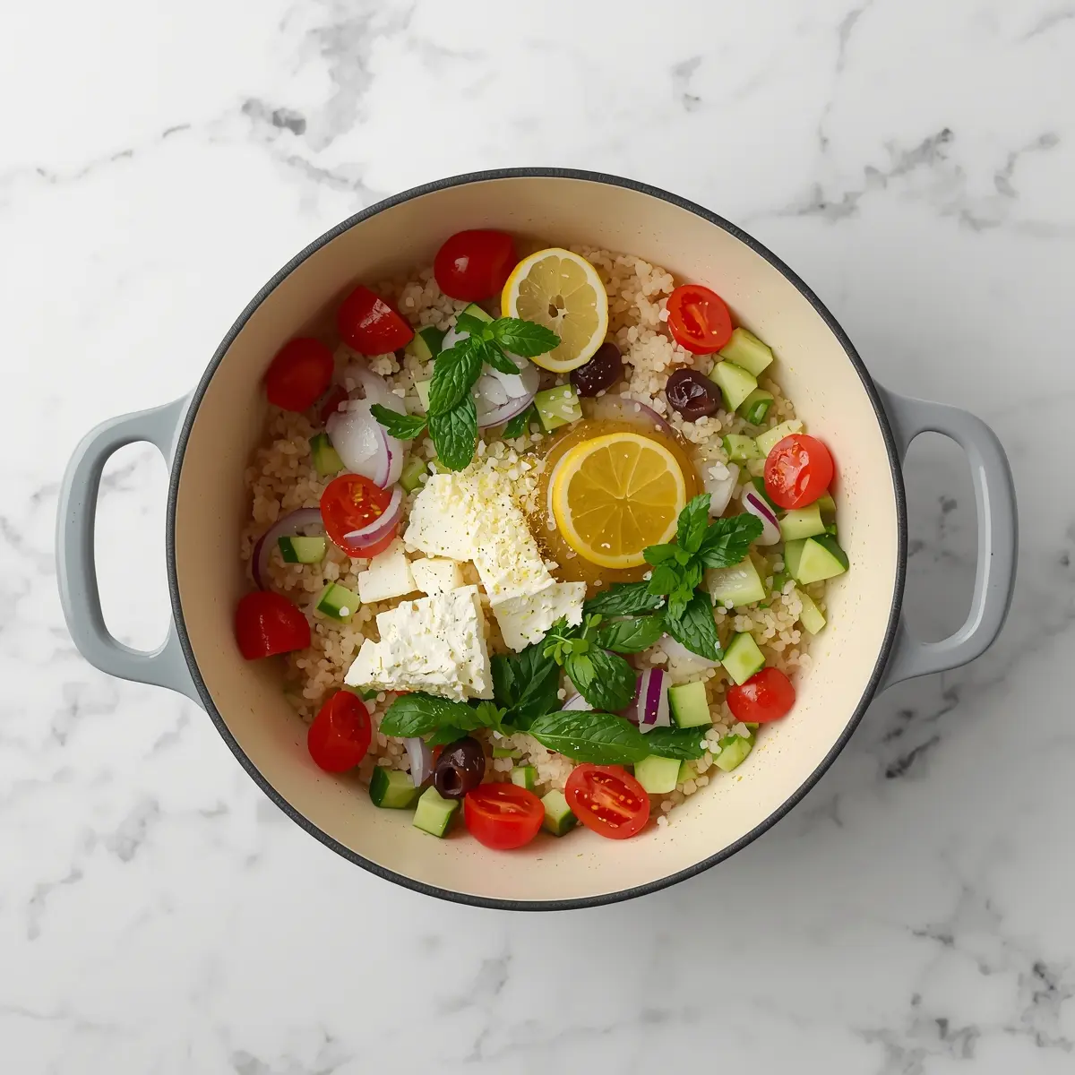 Cooking instructions for elegant summer couscous salad