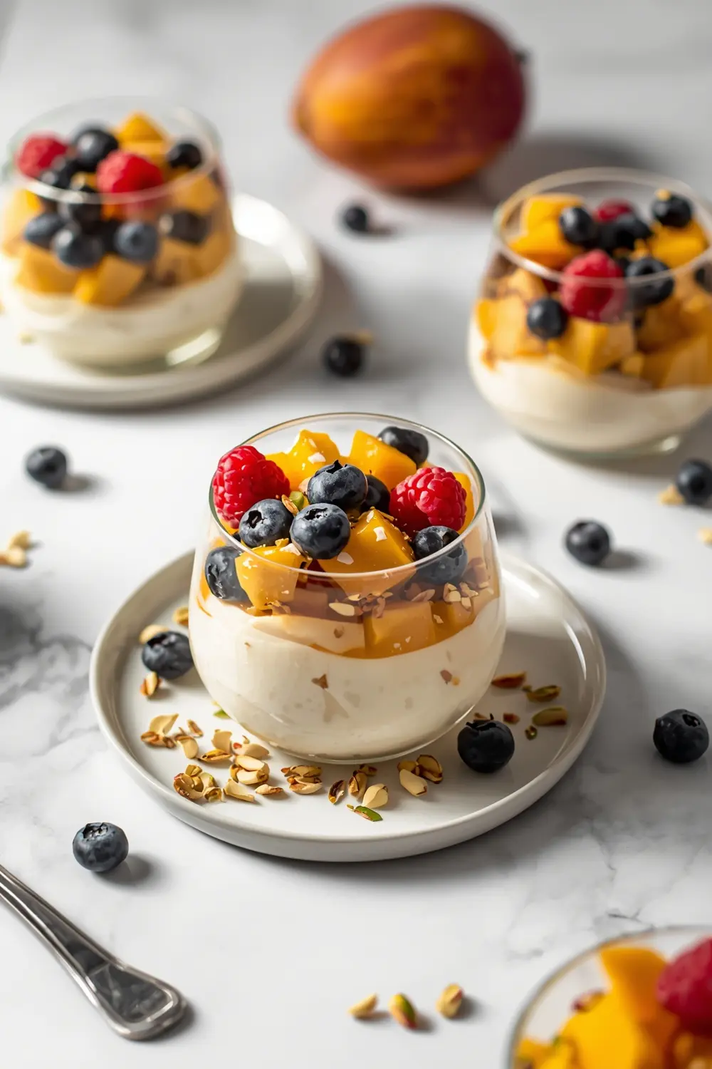 elegant summer yogurt parfaits