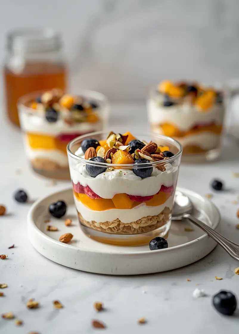 elegant summer yogurt parfaits ready to serve