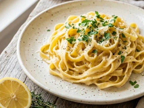 Beautiful Fettuccine Alfredo for an Elegant Creamy Italian Dinner