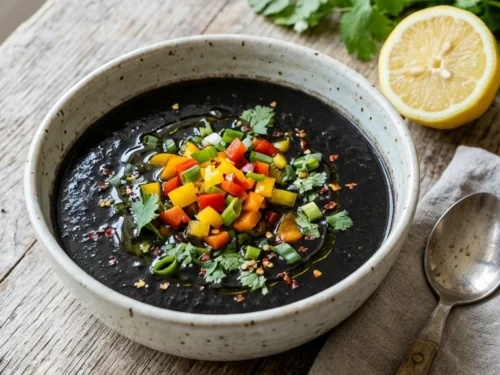 Elegant Summer Black Bean Soup for a Beautiful Hearty Meatless Dinner