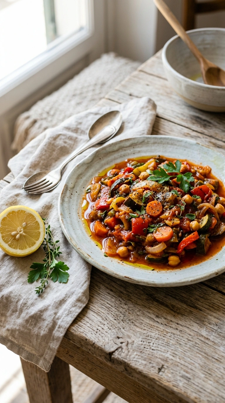 stunning summer ratatouille stew ready to serve