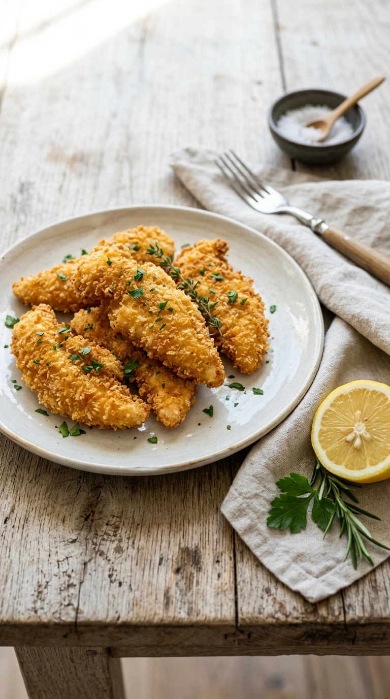 elegant air fryer chicken tenders ready to serve