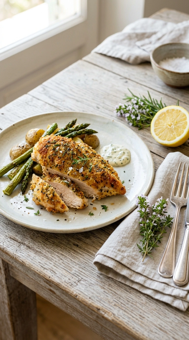 beautiful air fryer chicken breast ready to serve