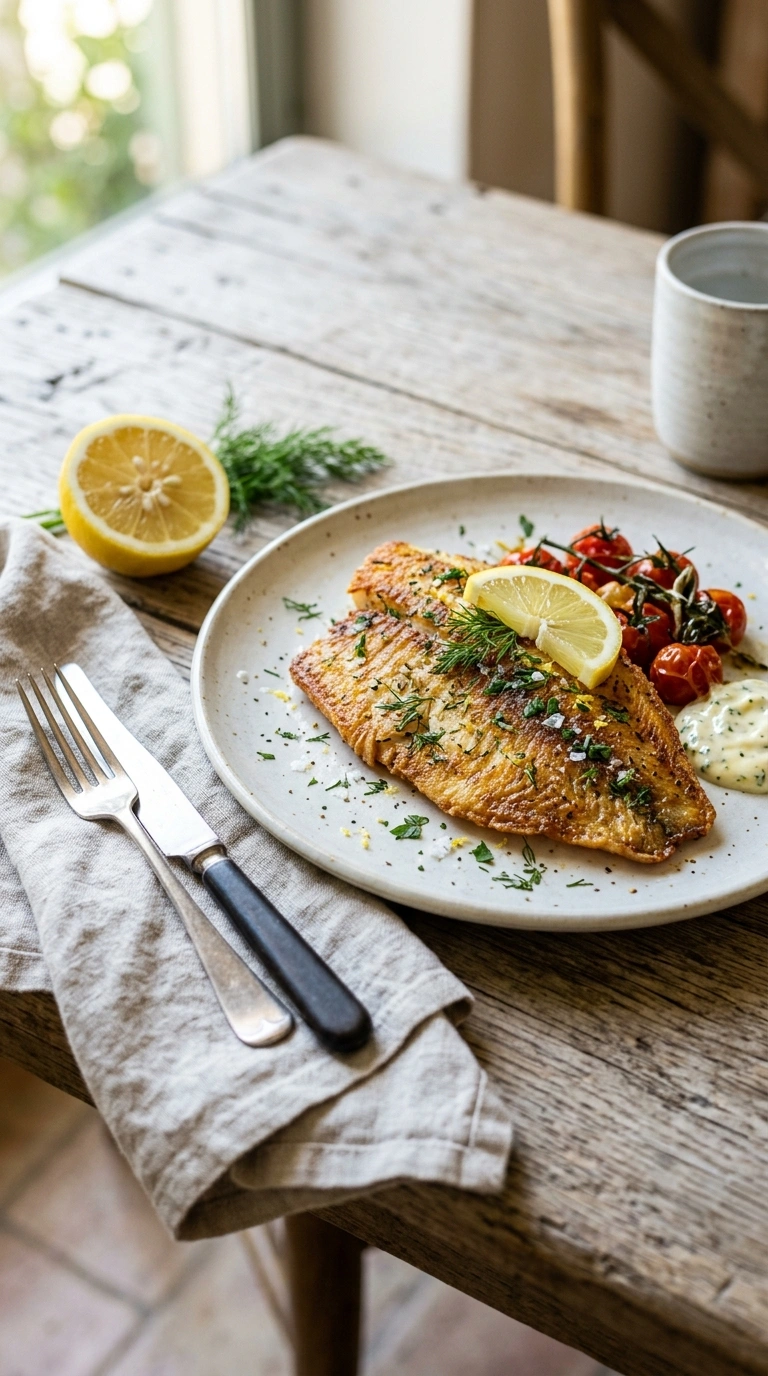 beautiful air fryer tilapia ready to serve