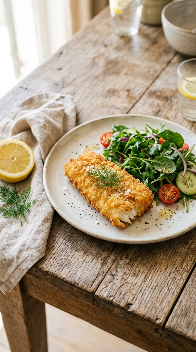 elegant air fryer cod ready to serve