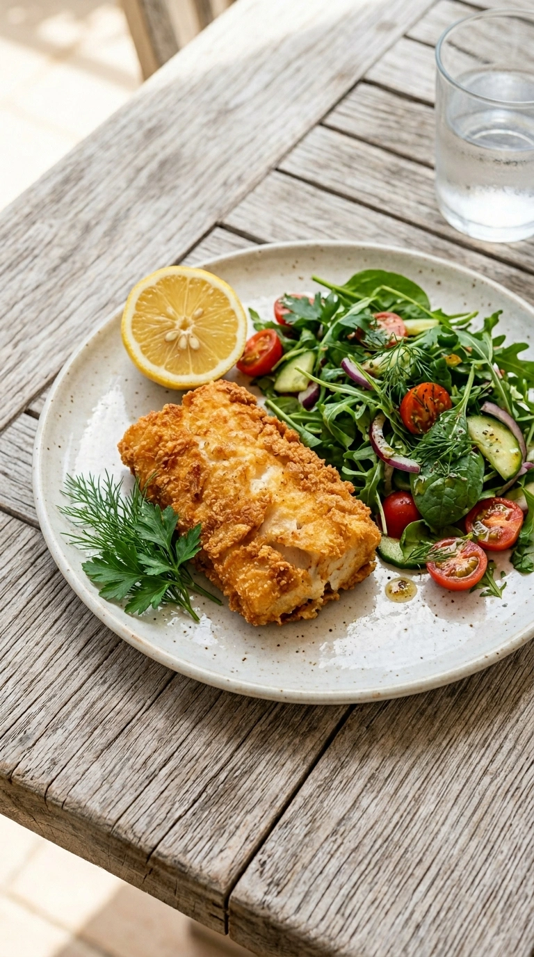 Elegant Air Fryer Cod for a Beautiful Crispy Light Summer Dinner