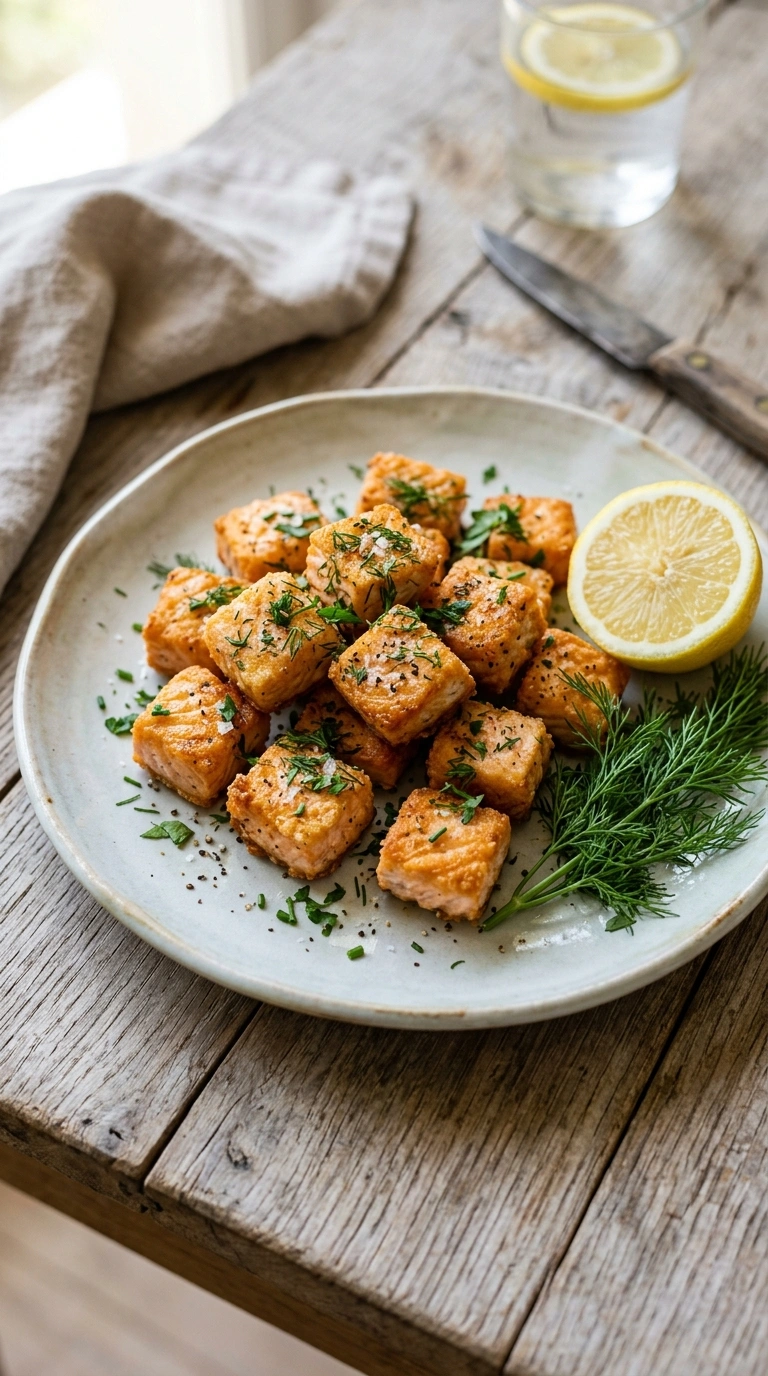 Stunning Air Fryer Salmon Bites for an Elegant Crispy Summer Appetizer