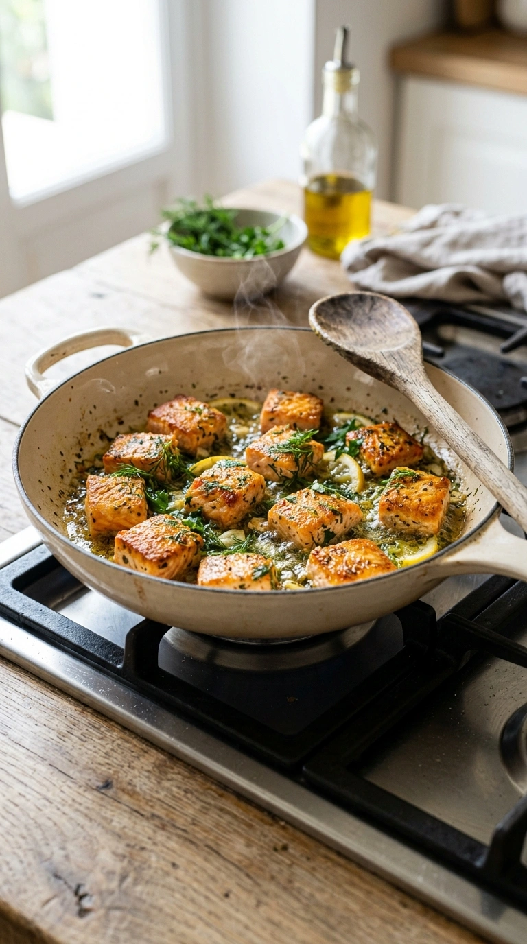Cooking instructions for stunning air fryer salmon bites