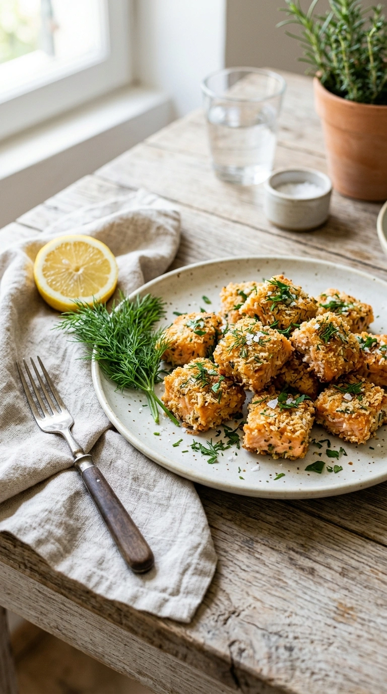 stunning air fryer salmon bites ready to serve