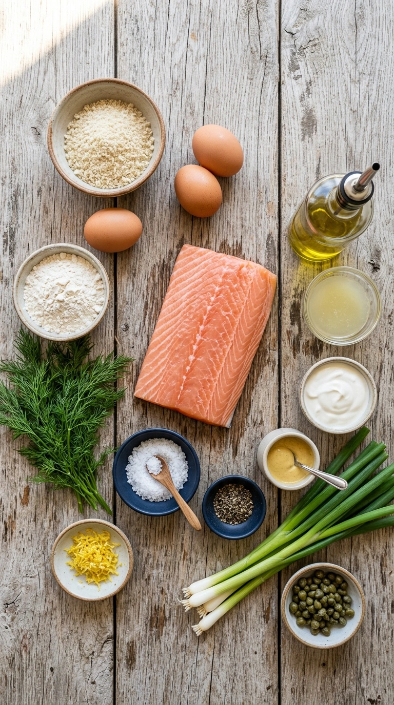 Ingredients for stunning air fryer salmon bites