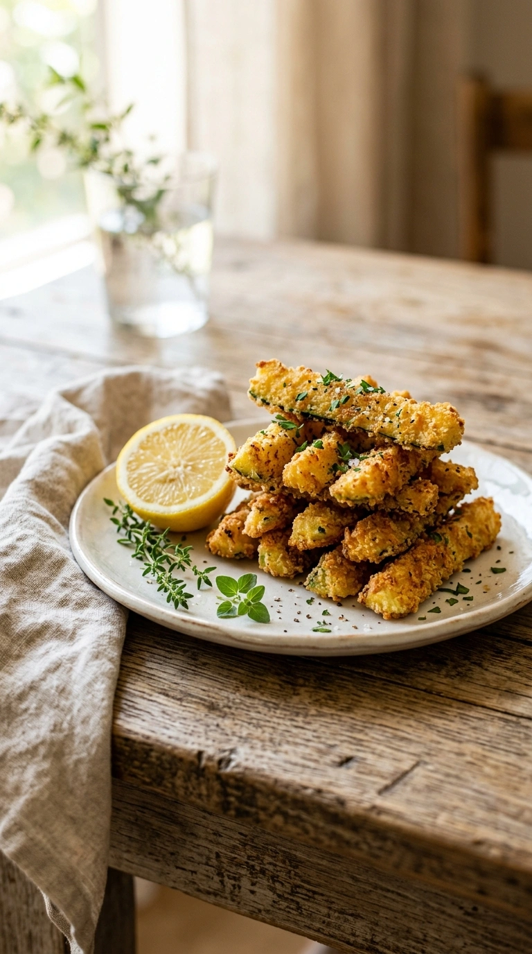 stunning air fryer zucchini fries ready to serve