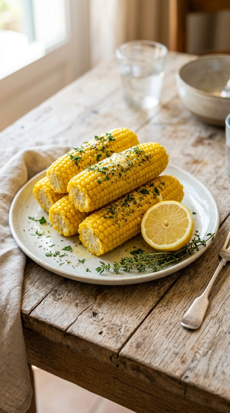 Beautiful Air Fryer Corn on the Cob for an Elegant Easy Summer Side
