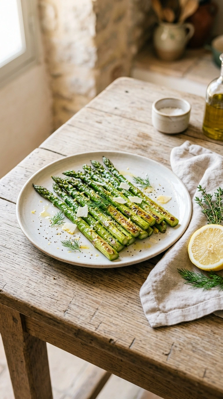 elegant air fryer asparagus ready to serve