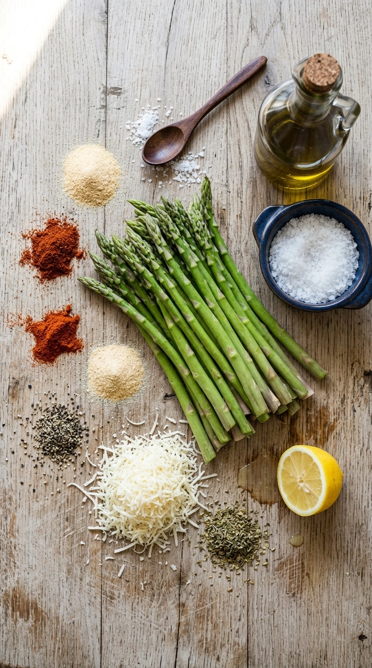 Ingredients for elegant air fryer asparagus