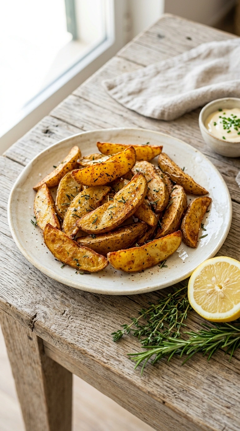 Stunning Air Fryer Potato Wedges for an Elegant Crispy Summer Side Dish