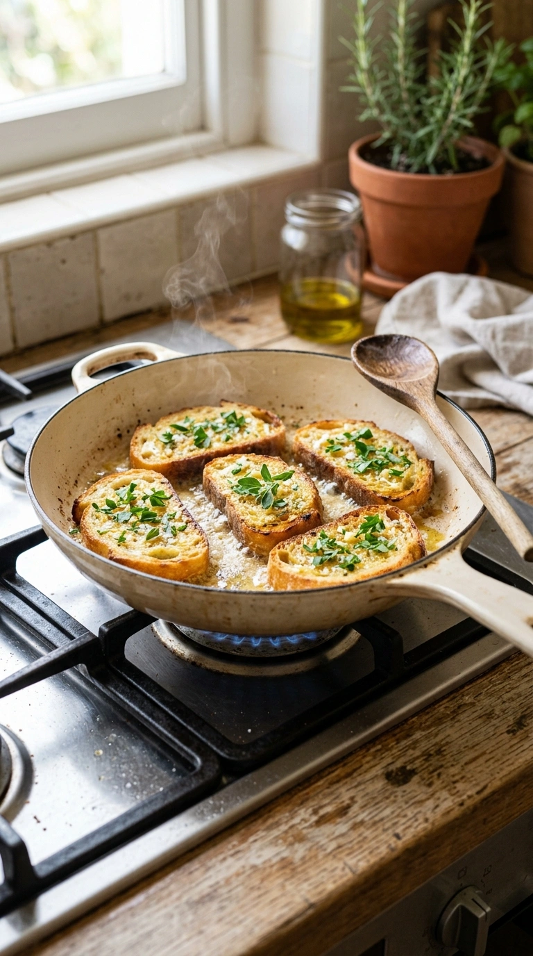 Cooking instructions for beautiful air fryer garlic bread