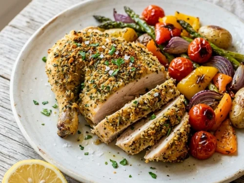 Elegant Sheet Pan Pesto Chicken for a Beautiful Easy Italian Summer Dinner