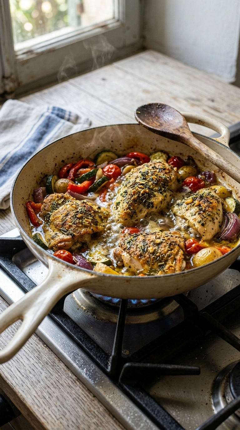 Cooking instructions for elegant sheet pan pesto chicken